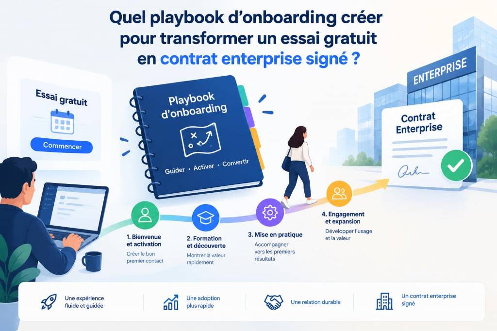 Quel playbook d'onboarding créer pour transformer un essai gratuit en contrat enterprise signé
