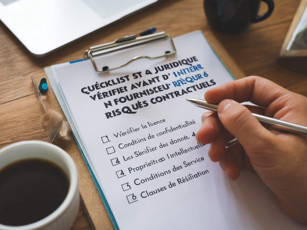 Quelle checklist juridique vérifier avant d'intégrer un fournisseur cloud pour éviter 6 risques contractuels