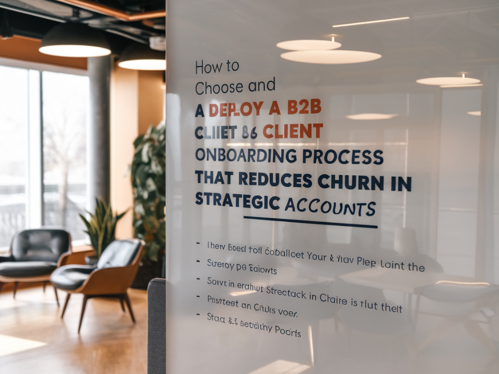 Comment choisir et déployer un processus d'onboarding client b2b qui réduit le churn des comptes stratégiques