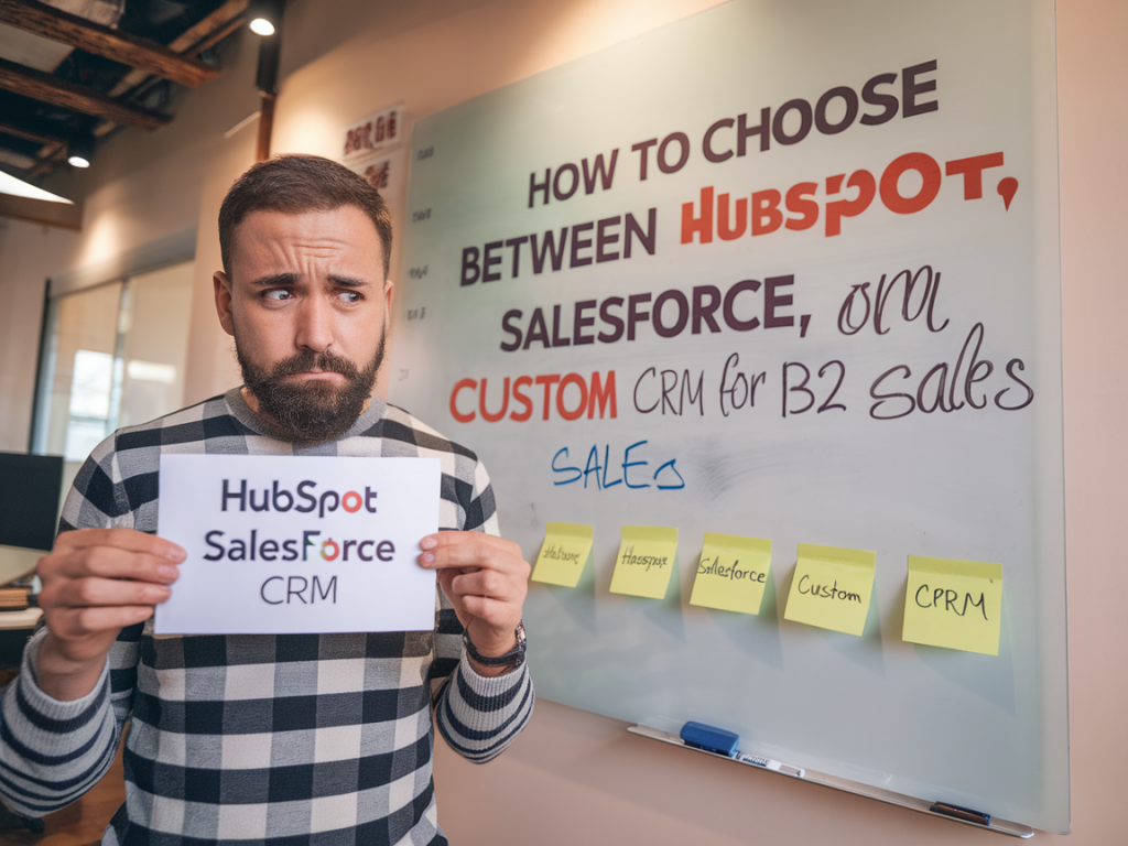 Comment choisir entre hubspot, salesforce ou un CRM sur mesure pour multiplier vos ventes b2b